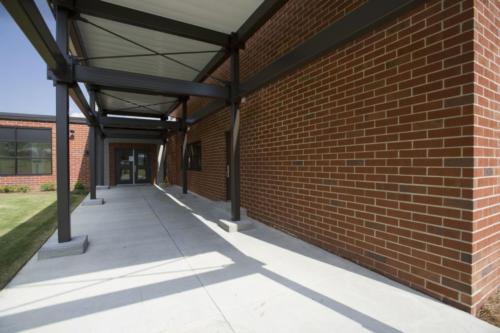 Walkway to the entrance of the school