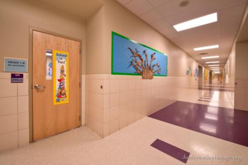 hallway outside a first grade classroom