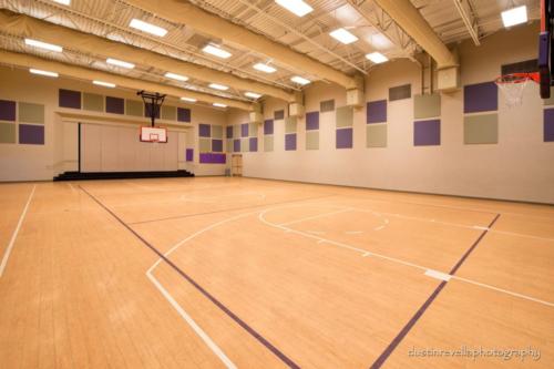 indoor gym with full basketball court