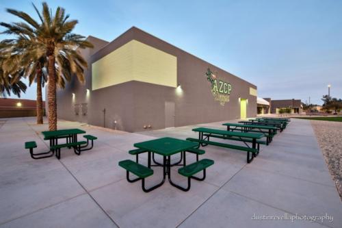 Vector Prep Academy outdoor dining area