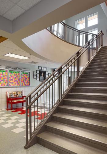 School common area and staircase