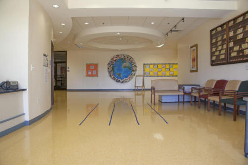 School lobby and waiting area