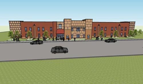 Zoomed in rendering of Macon Charter Academy