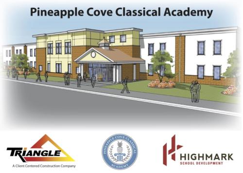An early rendering of Pineapple Cove Classical Academy
