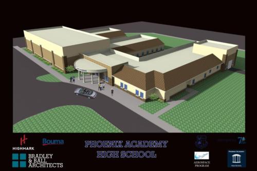 An early rendering of Phoenix Academy