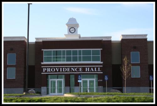 The entrance to Providence Hall charter school