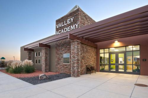 The entrance to Valley Academy 