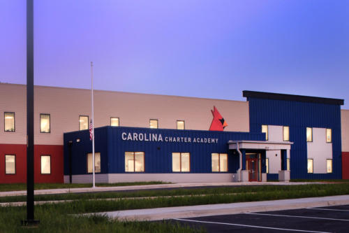 Evening exterior image of Carolina Charter Academy